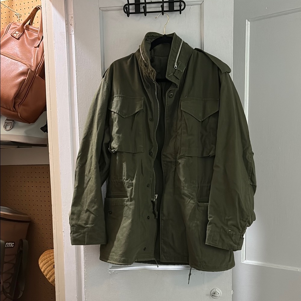Men's Olive Green Military Jacket